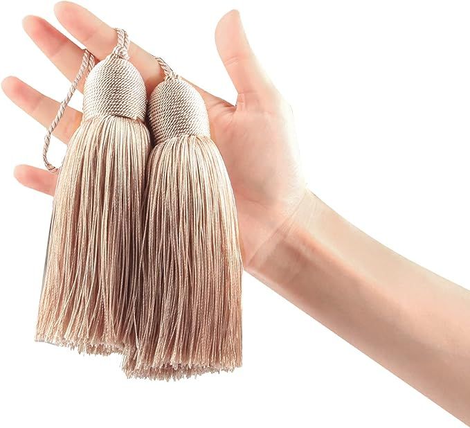 Fenghuangwu 2pcs Tassel Charms Polyester Key Tassels with Loop,DIY Handmade Craft Accessories of ... | Amazon (US)