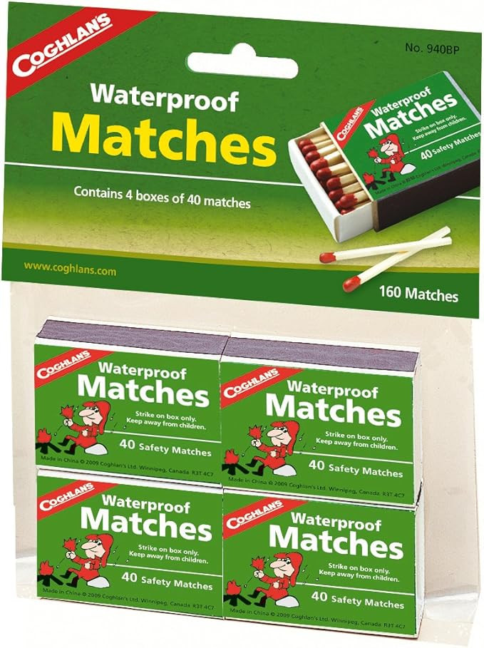 Coghlan's 940BP Waterproof Matches,  4 pack | Amazon (US)
