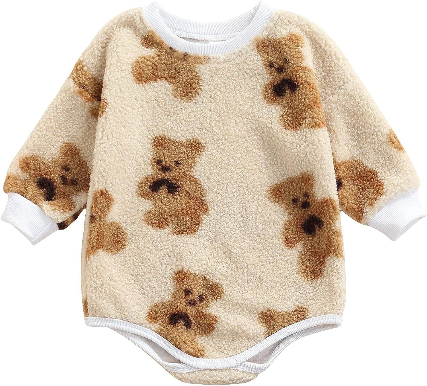 Baby Boy Girl Crewneck Sweatshirt Romper  | Amazon (US)