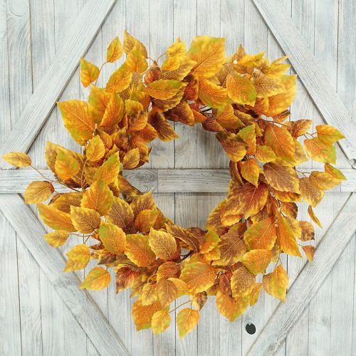 Artificial Fall Wreath for Front Door Autumn Door Wreath Harvest Wreath with Ora 313034423432 | e... | eBay US