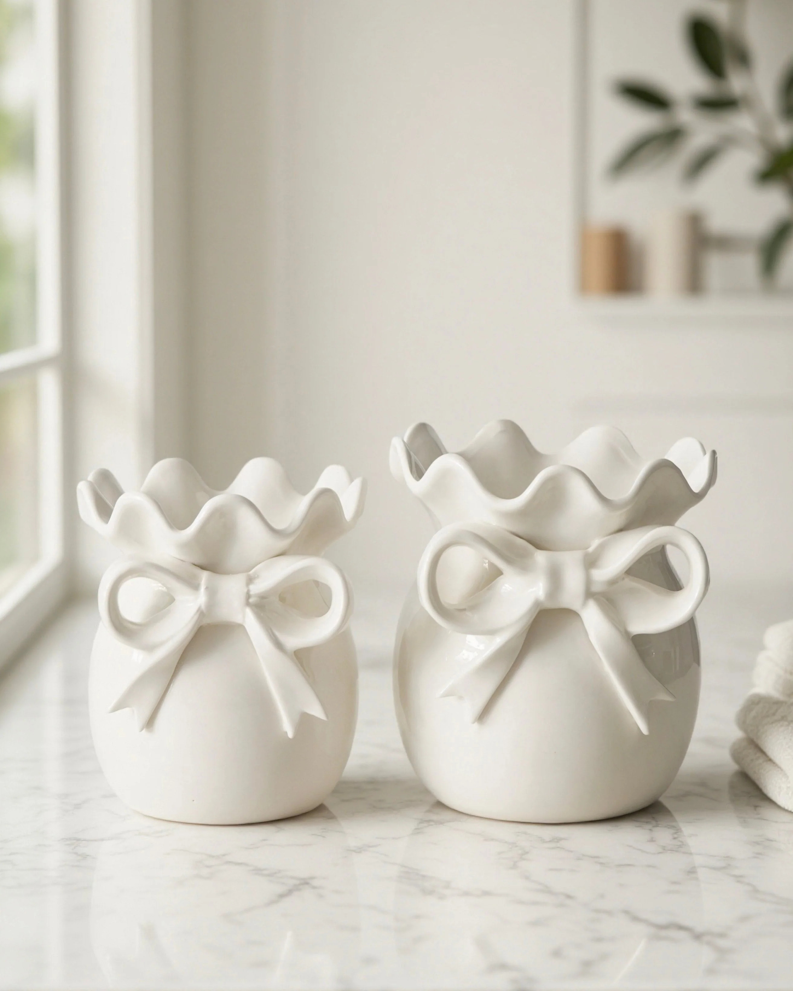 Cleo Ceramic Bow Vase | MJHome
