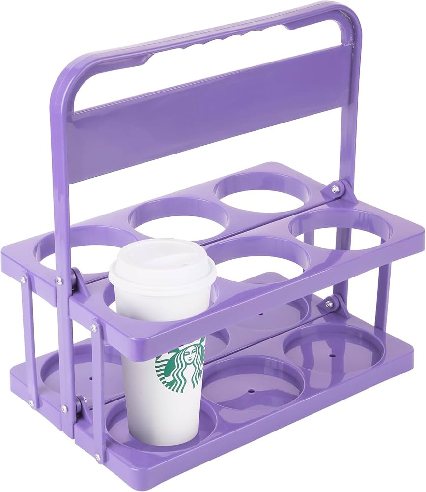 Bodaon 6 Cup Drink Carrier with Handle, Plastic Cup Holders for GrubHub/Doordash Delivery, Reusab... | Amazon (US)