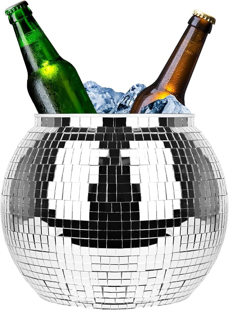 Disco Ball Ice Bucket Beverage Tubs Disco Ball Cup for Parties Large Retro Drink Bucket for Beer ... | Amazon (US)