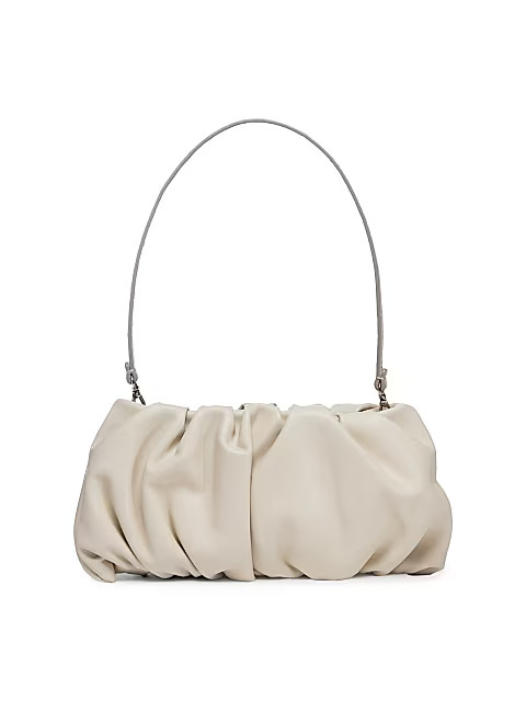 Bean Ruched Leather Shoulder Bag | Saks Fifth Avenue