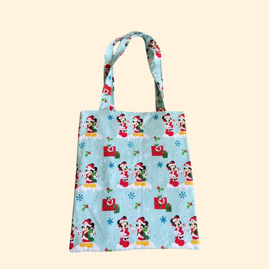 FLANNEL Pillowcase Tote Bag // Ready to Ship // Mickey Christmas // Minnie Mouse // Winter - Etsy | Etsy (US)
