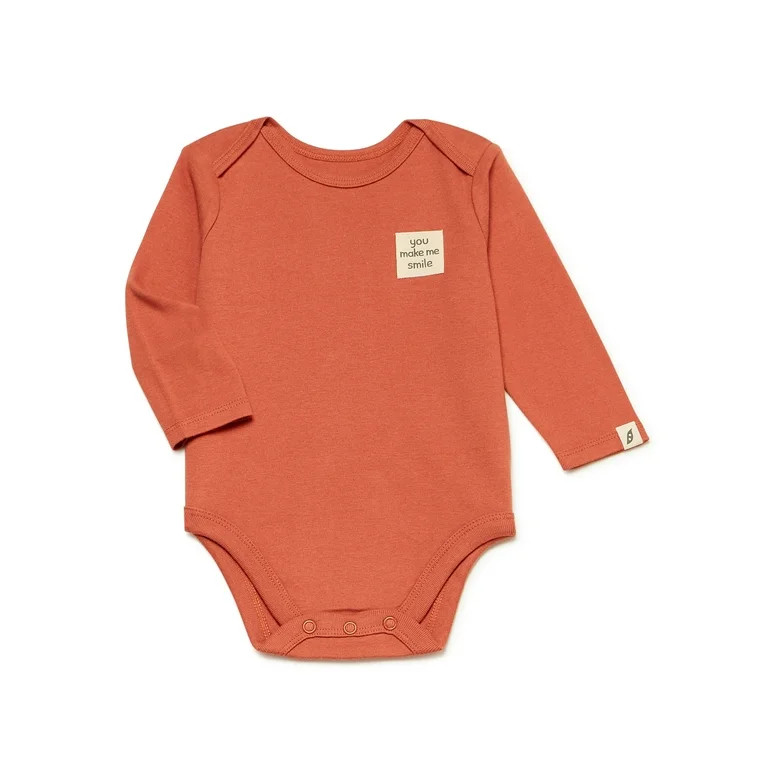 easy-peasy Baby Solid Bodysuit with Long Sleeves, Sizes 0/3-24 Months | Walmart (US)