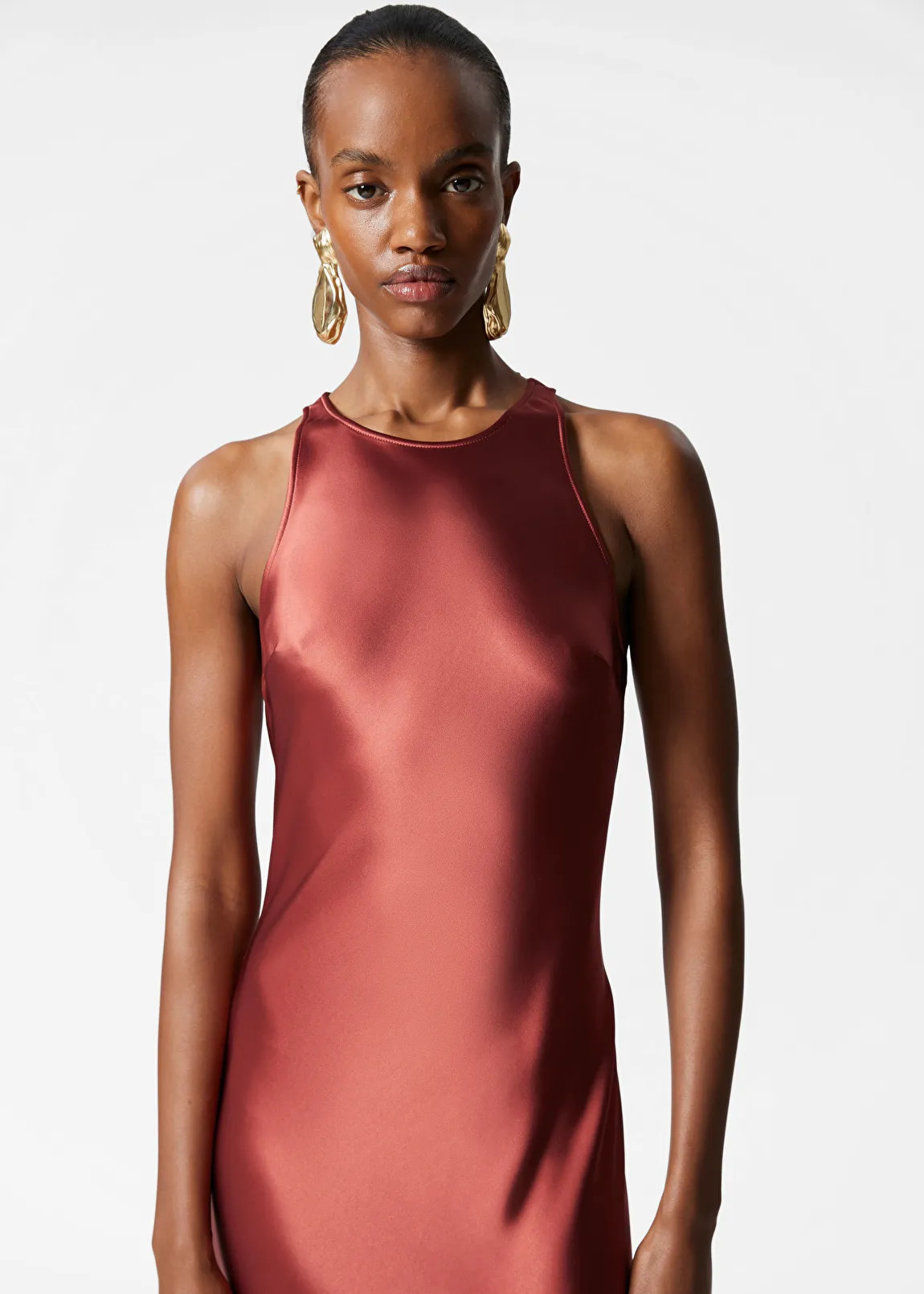 Sleeveless Satin Midi Dress | & Other Stories - US