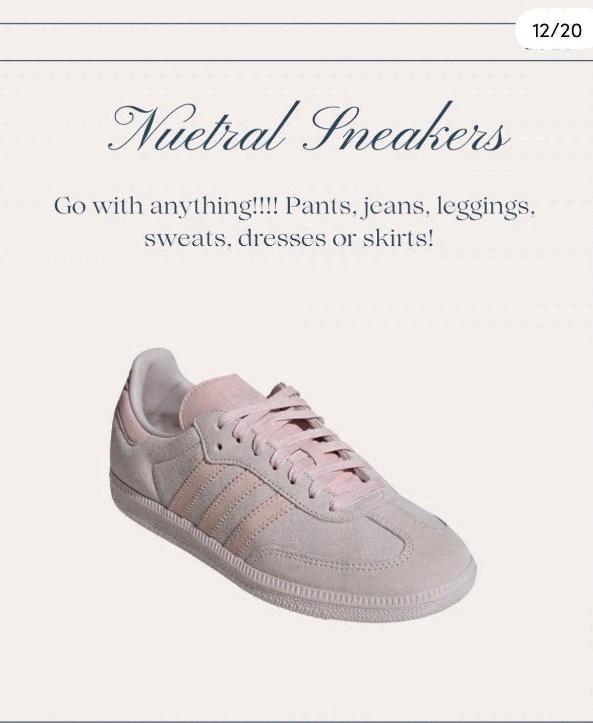 Fresh sneakers in neutral tones are what I’m wearing this spring! s