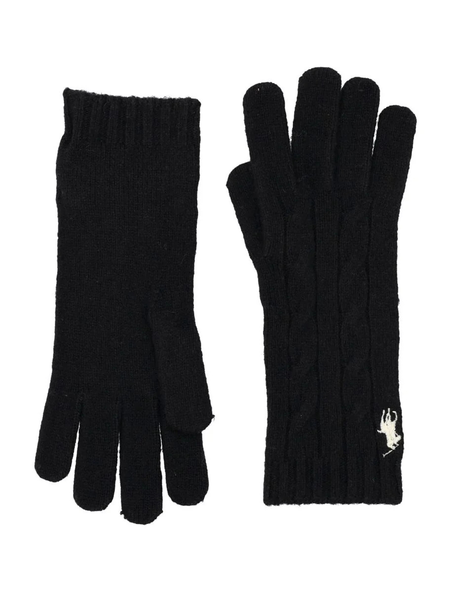 Polo Ralph Lauren Cable Wool-Cashmere Gloves | Baltini