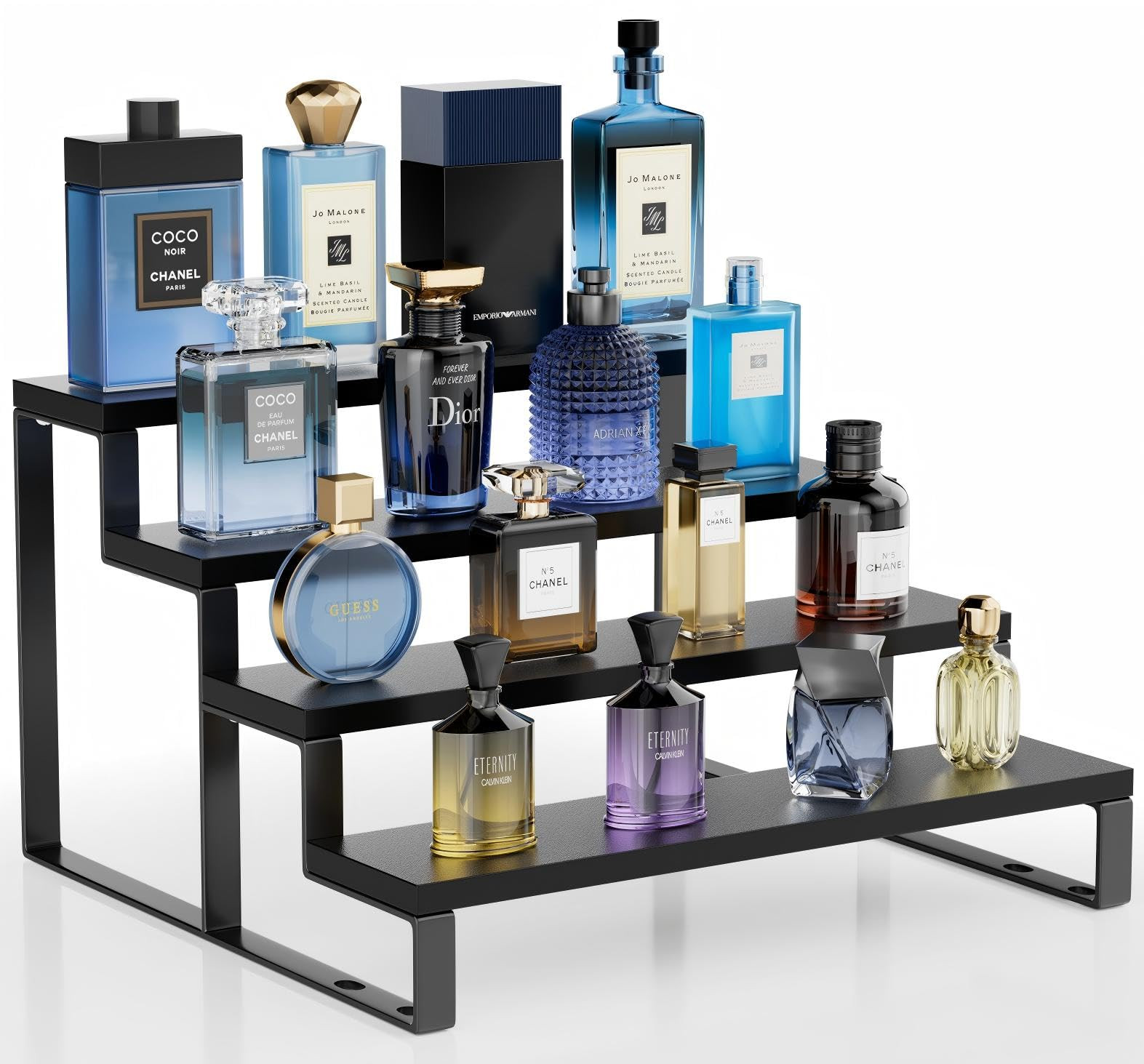 Wood Cologne Organizer for Men,12 Inch 4 Tier Cologne Stand Waterproof Perfume Organizer for Dres... | Amazon (US)