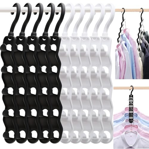 Closet Organizers and Storage,Upgraded Organization and Storage Clothes Hanger,10 Pack College Dorm Room Essentials,Sturdy Space Saving Hangers for Thick Clothe | Amazon (US)