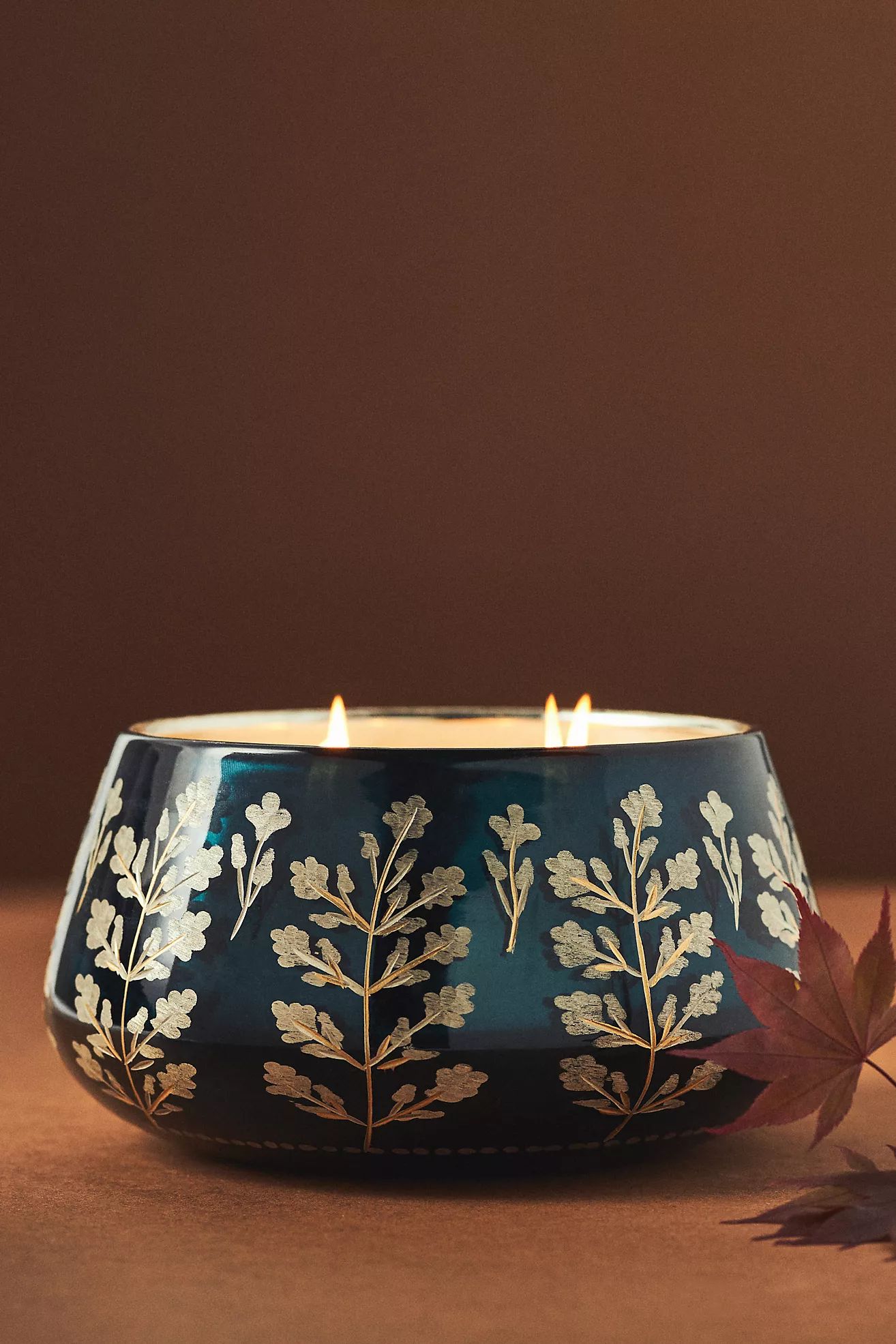 Stella Etched Fruity Honeycrisp Oakwood Glass Candle | Anthropologie (US)