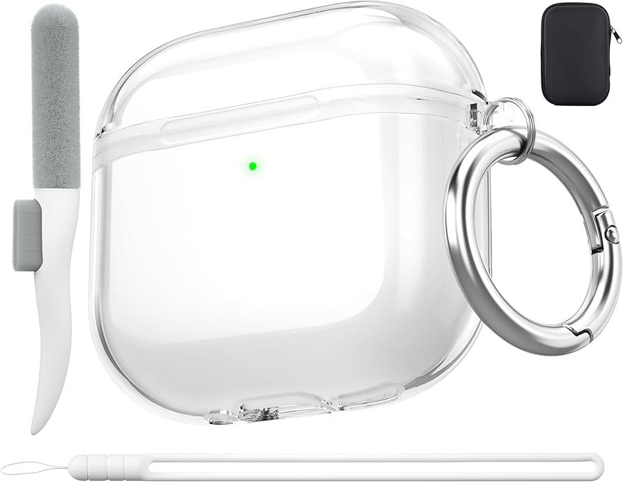 Valkit Compatible AirPods 4 Case Cover, Soft TPU Airpods 4th Generation Case Clear with Cleaner K... | Amazon (US)