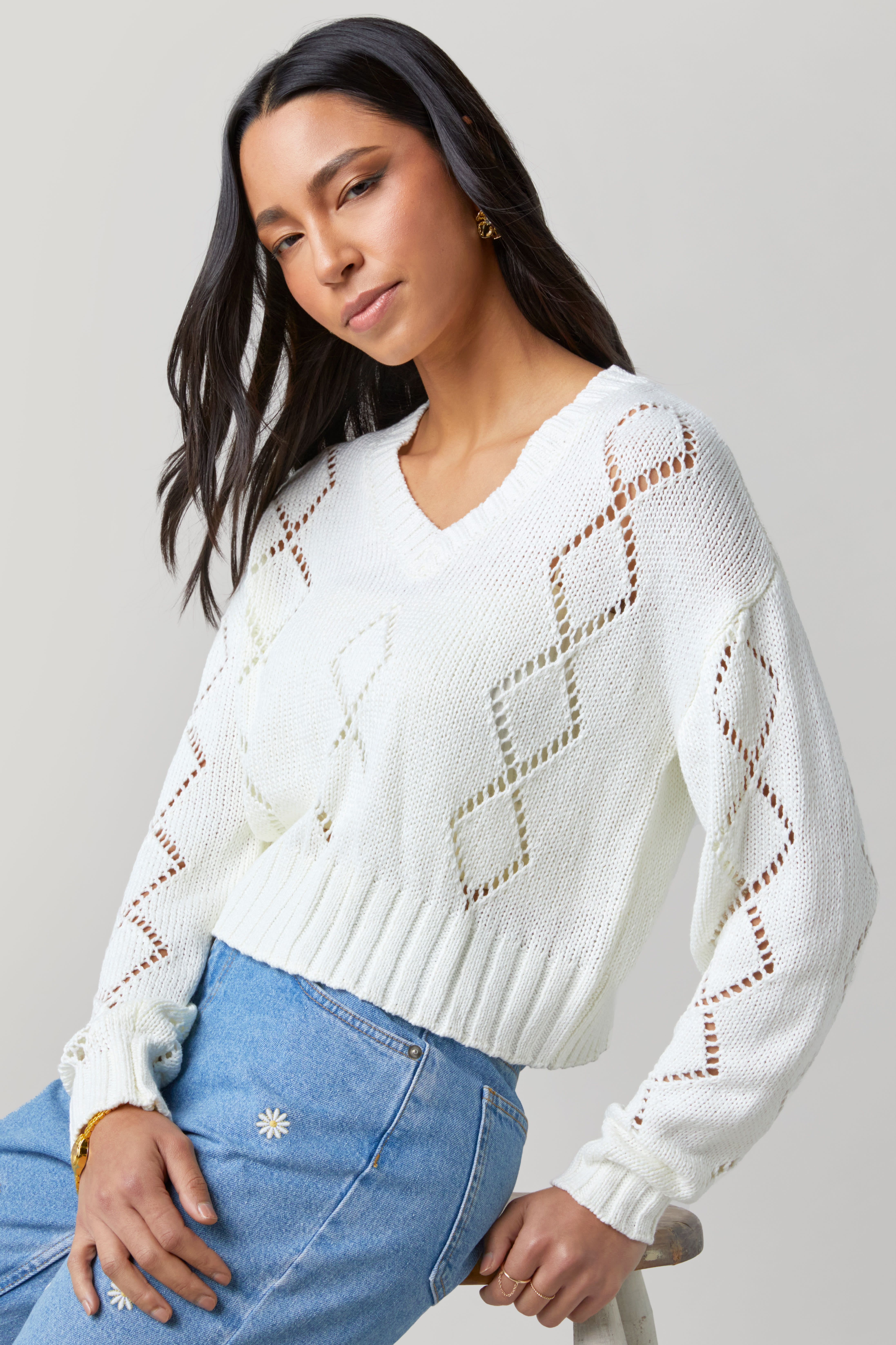 Lauren Knit Chenille Pullover Sweater | Francesca's