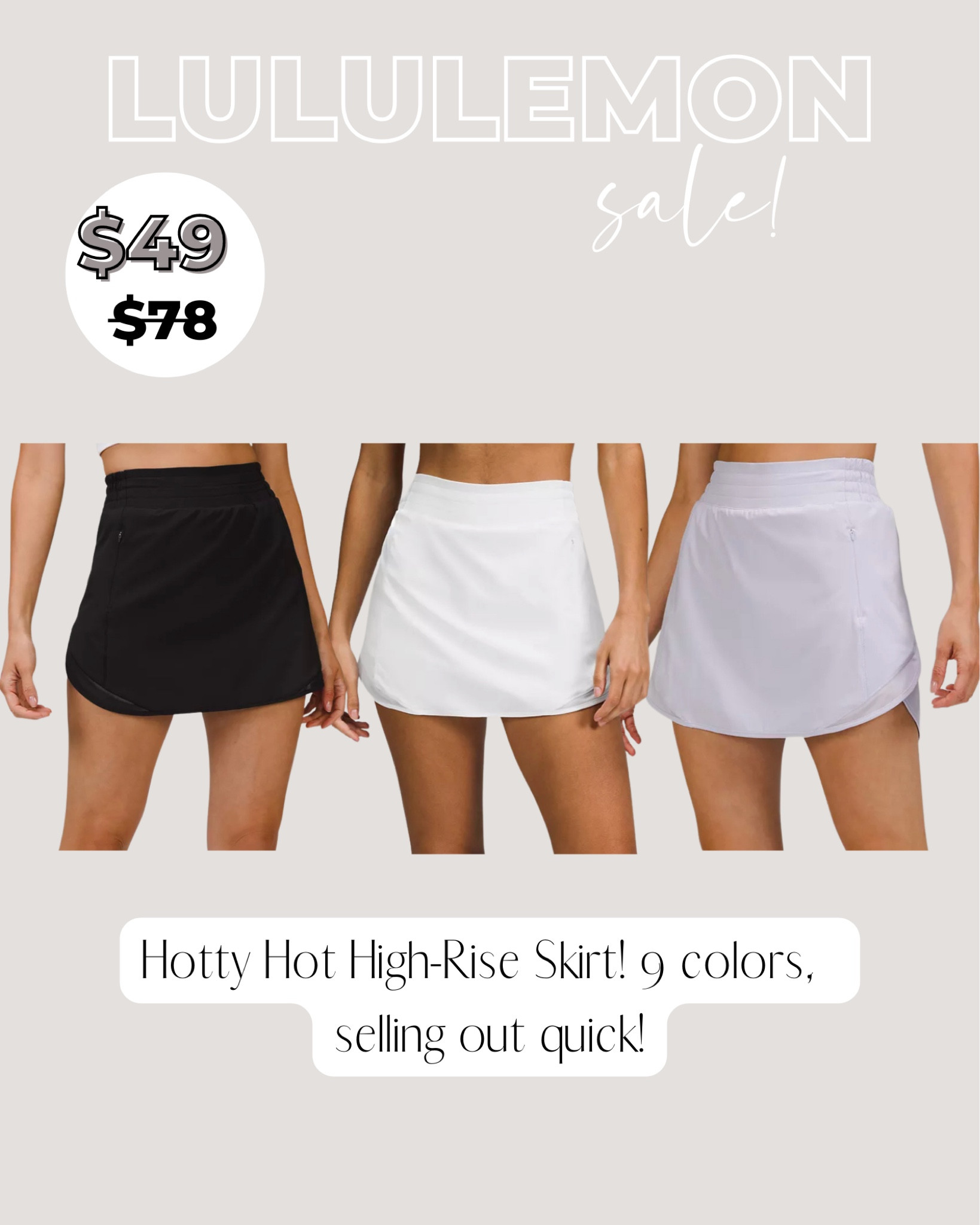 Lululemon Hotty hot High Rise skirt on sale! 

#LTKunder50 #LTKsalealert #LTKstyletip