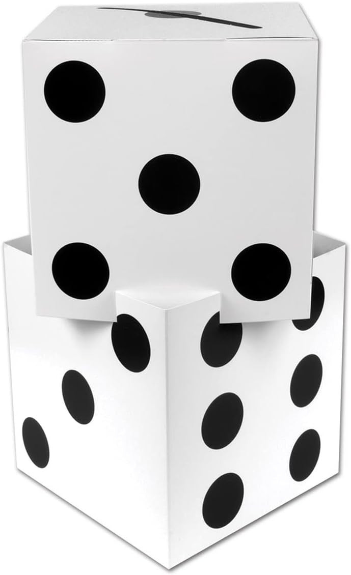 Beistle 3-D Dice Stacking Centerpieces, 17" x 9", Set of 2 - Casino Themed Table Decor, Las Vegas... | Amazon (US)