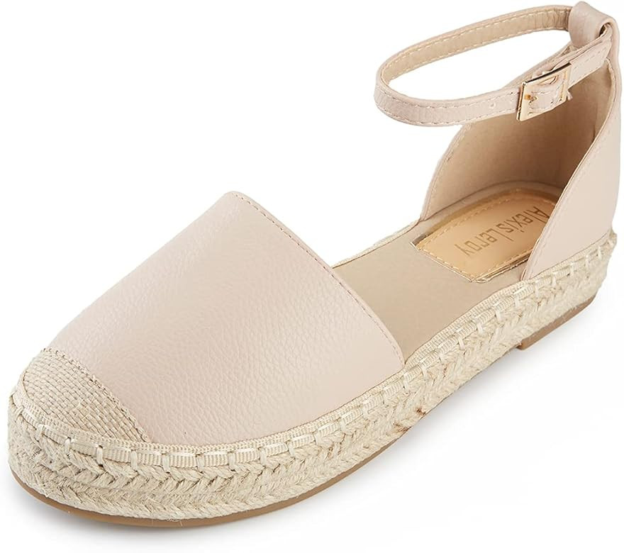 Alexis Leroy Women’s Closed Toe Ankle Strap Platform Espadrille Sandals | Amazon (US)