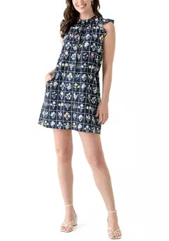 Crown & Ivy™ Women's Sleeveless Flutter Trim Dress | Belk