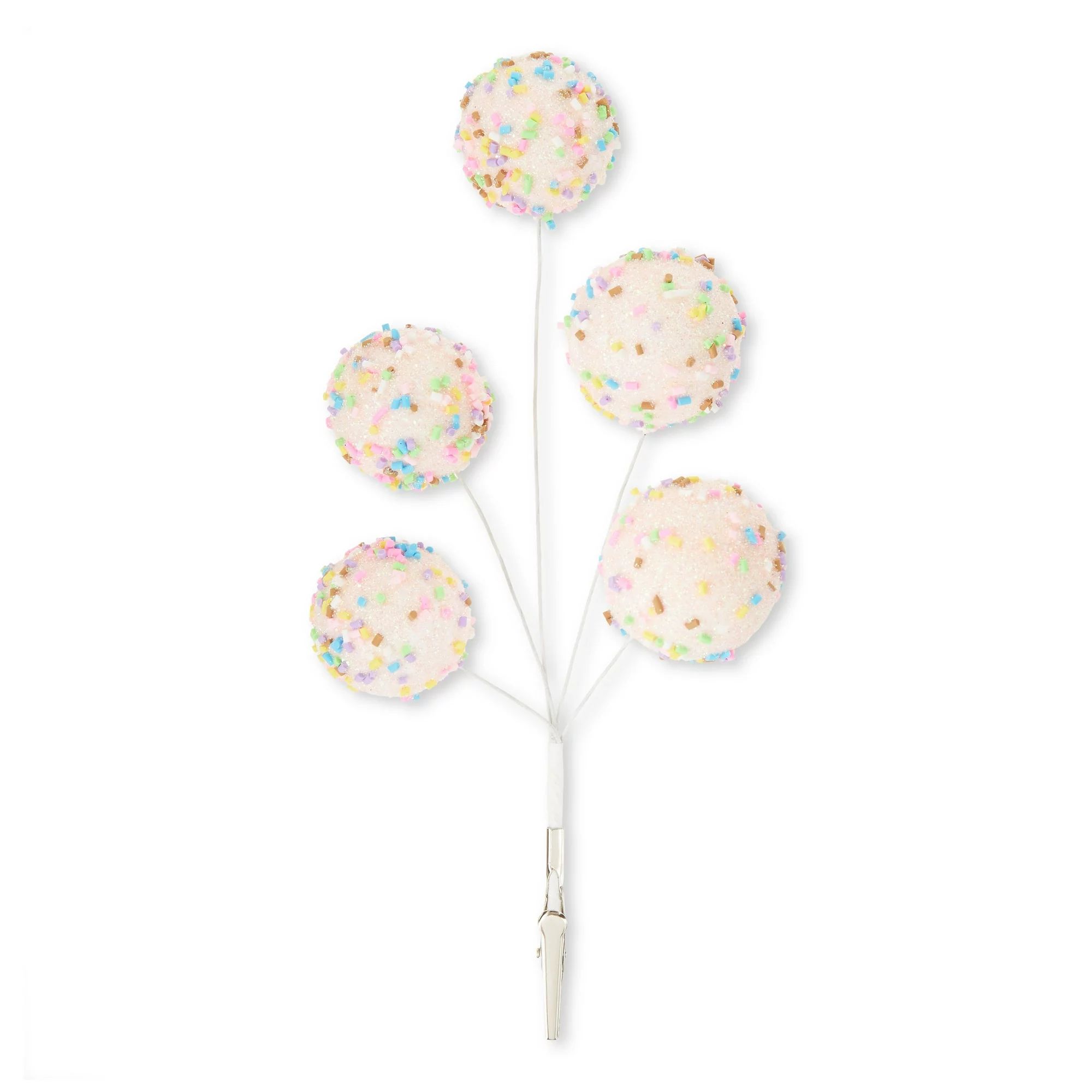 Cake Pop with Candy Sprinkles Christmas Clip Ornament, Pink, 0.74 oz, 9 in H, by Holiday Time | Walmart (US)
