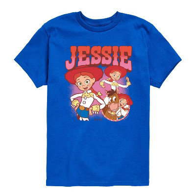 Boys' Toy Story Jessie Toy Story Bootleg Short Sleeve Graphic T-Shirt - Royal Blue - Medium | Target