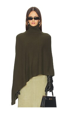 SRG Axele Cashmere Knit Cape in Dark Olive from Revolve.com | Revolve Clothing (Global)