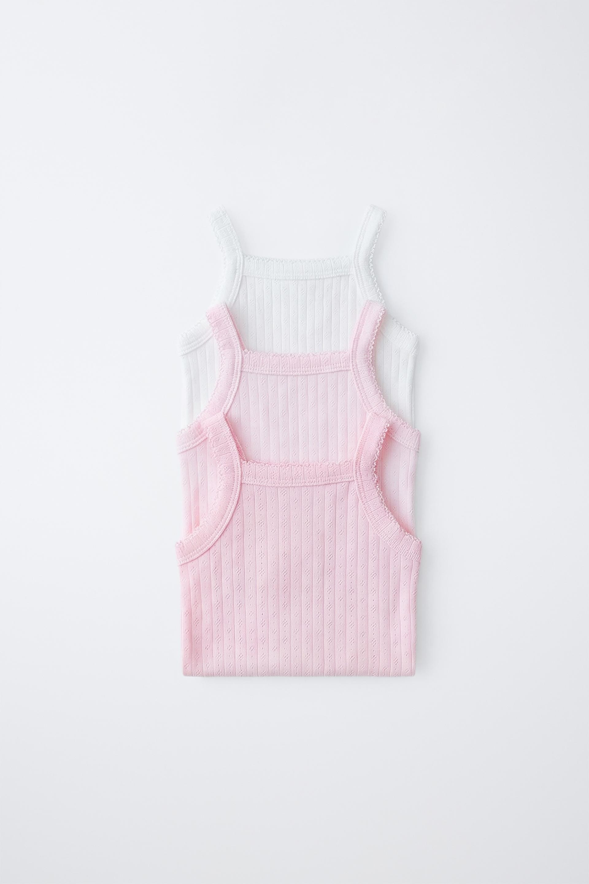THREE-PACK OF POINTELLE STRAP BODYSUITS | Zara Canada