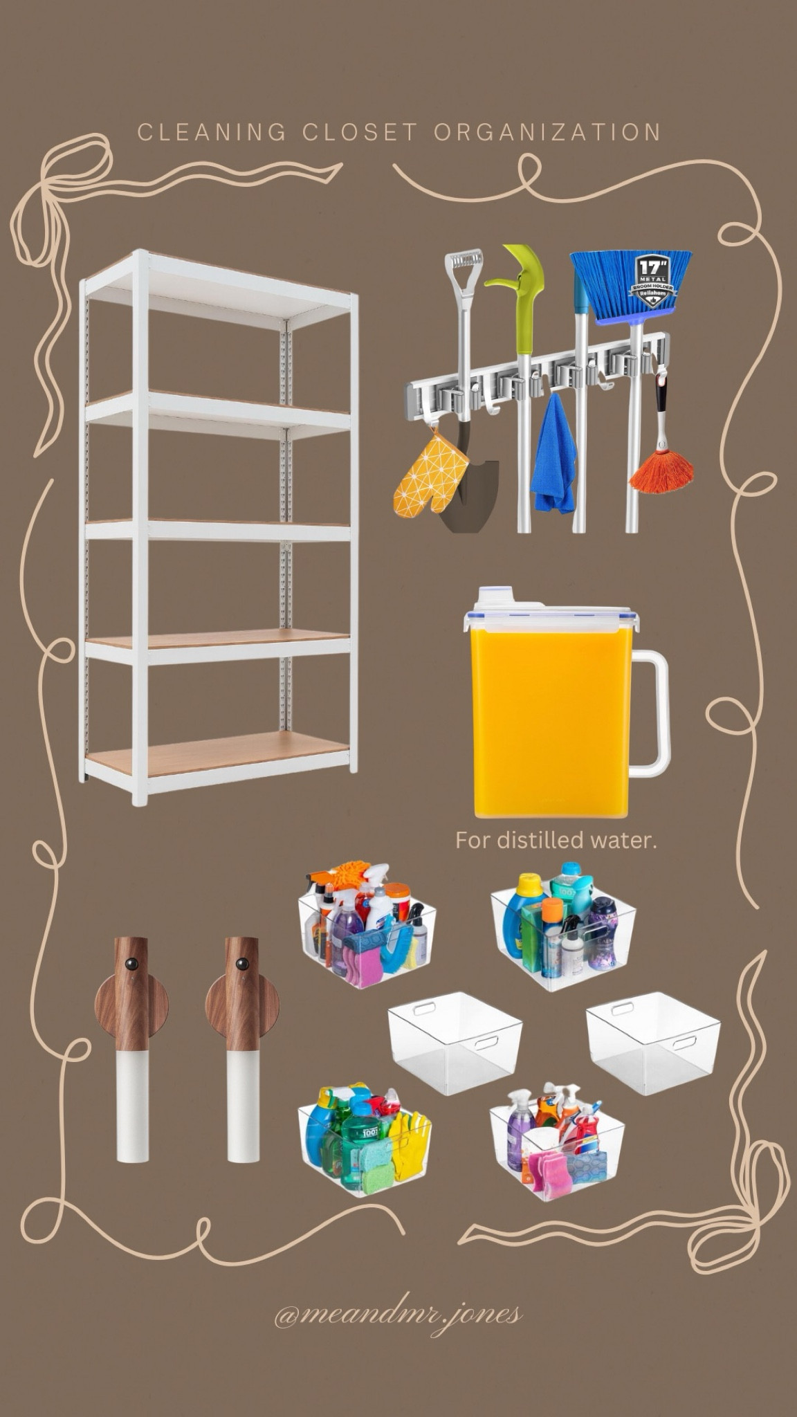 Cleaning closet organization. The shelving unit has wood shelves that can be slanted depending on what you want to put on the shelves! The sconces are rechargeable  

#LTKFindsUnder100 #LTKFindsUnder50 #LTKHome
