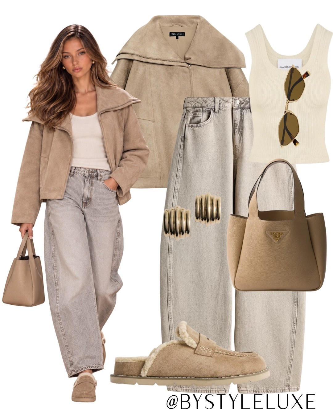 BEIGE - Styling this new beige suede effect jacket form @Zara with jeans and suede mules 

#jacket #falloutfit #autumnoutfit

#LTKeurope #LTKautumn #LTKjeans