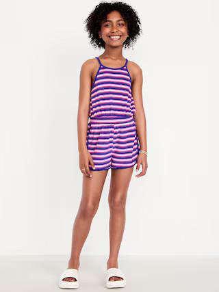 Waist-Defined Terry Romper for Girls | Old Navy (US)