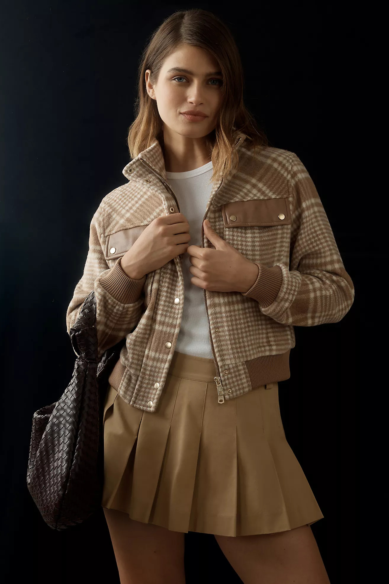 Avec Les Filles Plaid Bomber Jacket | Anthropologie (US)