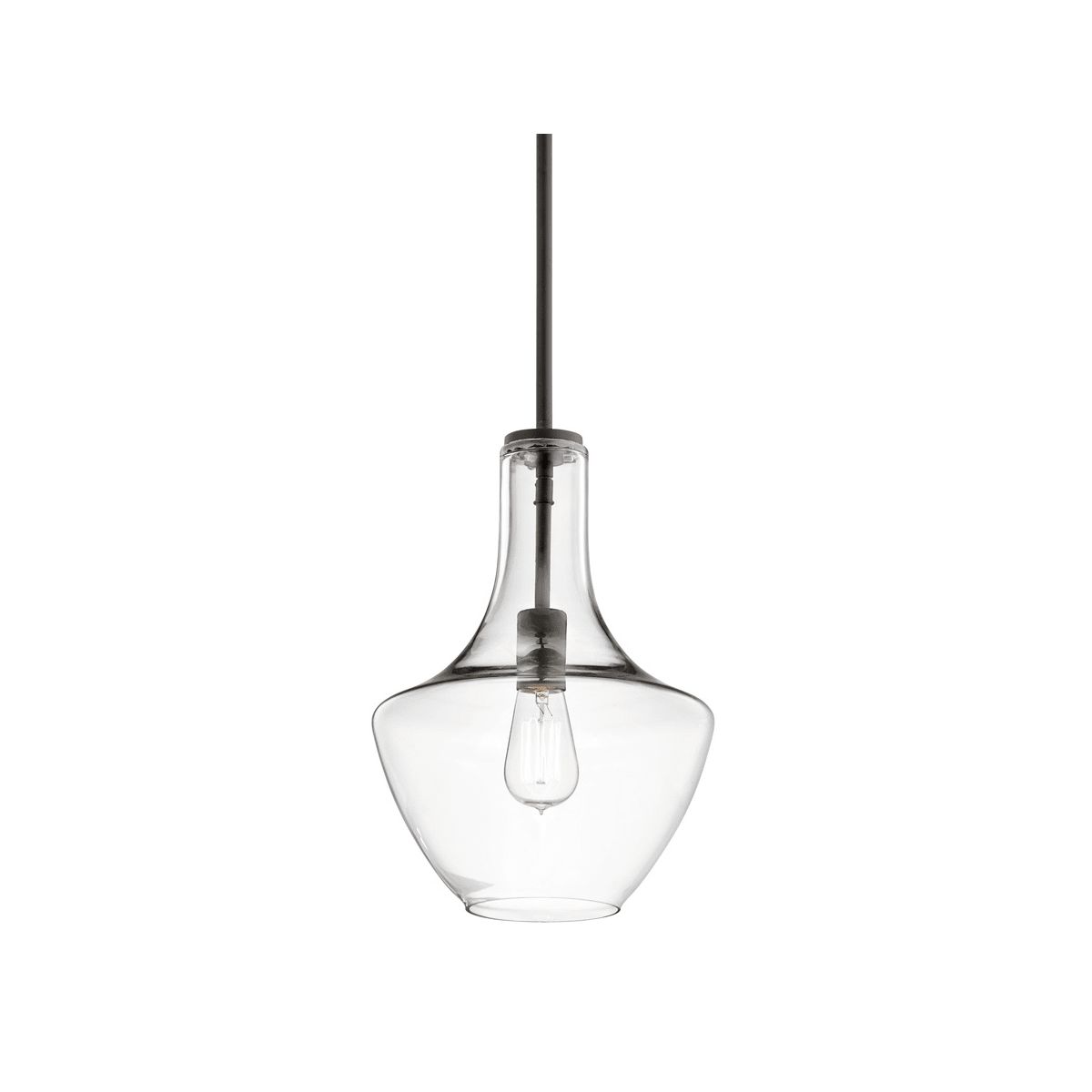 Everly 11" Wide Pendant with Clear Glass Shade | Build.com, Inc.