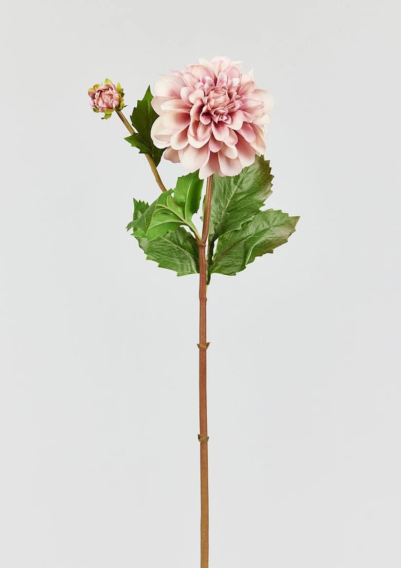Dusty Mauve Pink Real Touch Dahlia - 25" | Afloral