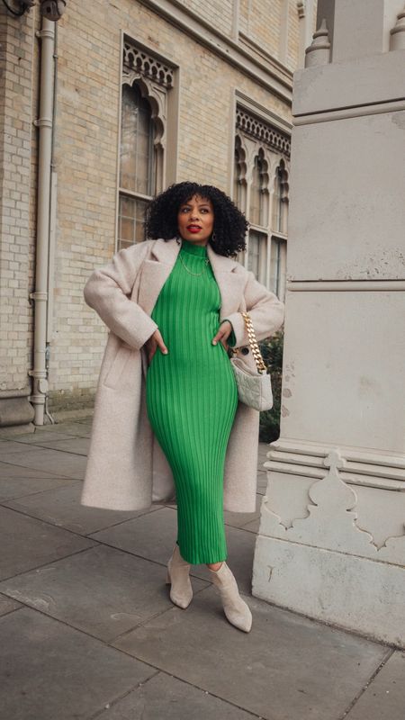 Date night outfit: green and other Stories knitted dress with white coat and white boots. 

Petite fashion, petite style, petite women

#LTKeurope #LTKstyletip #LTKSeasonal