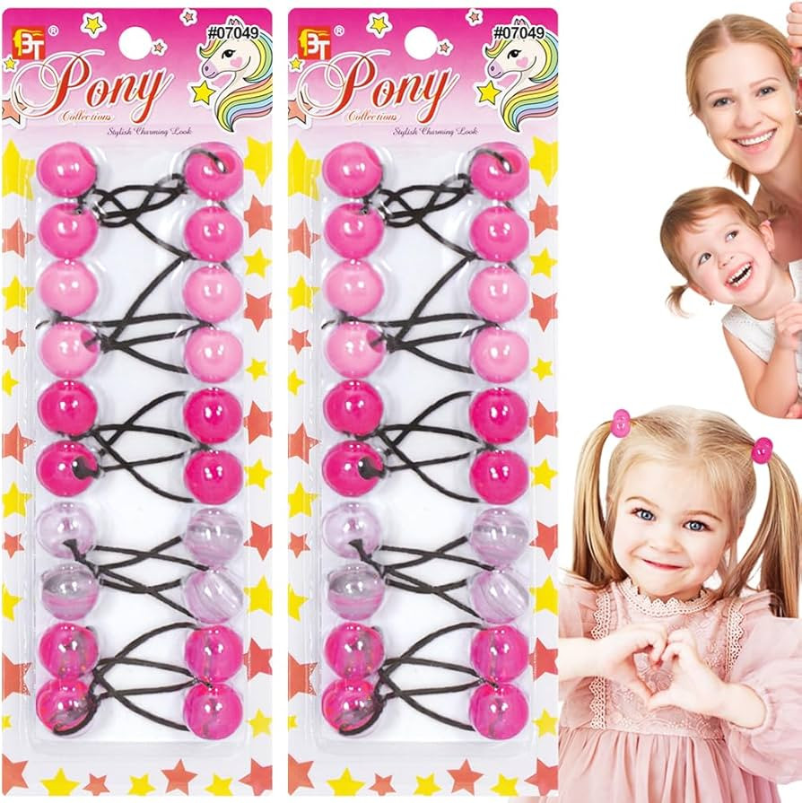 20 Pcs Hair Ties 20mm Ball Bubble Ponytail Holders Colorful Clear Assorted Elastic Accessories fo... | Amazon (US)