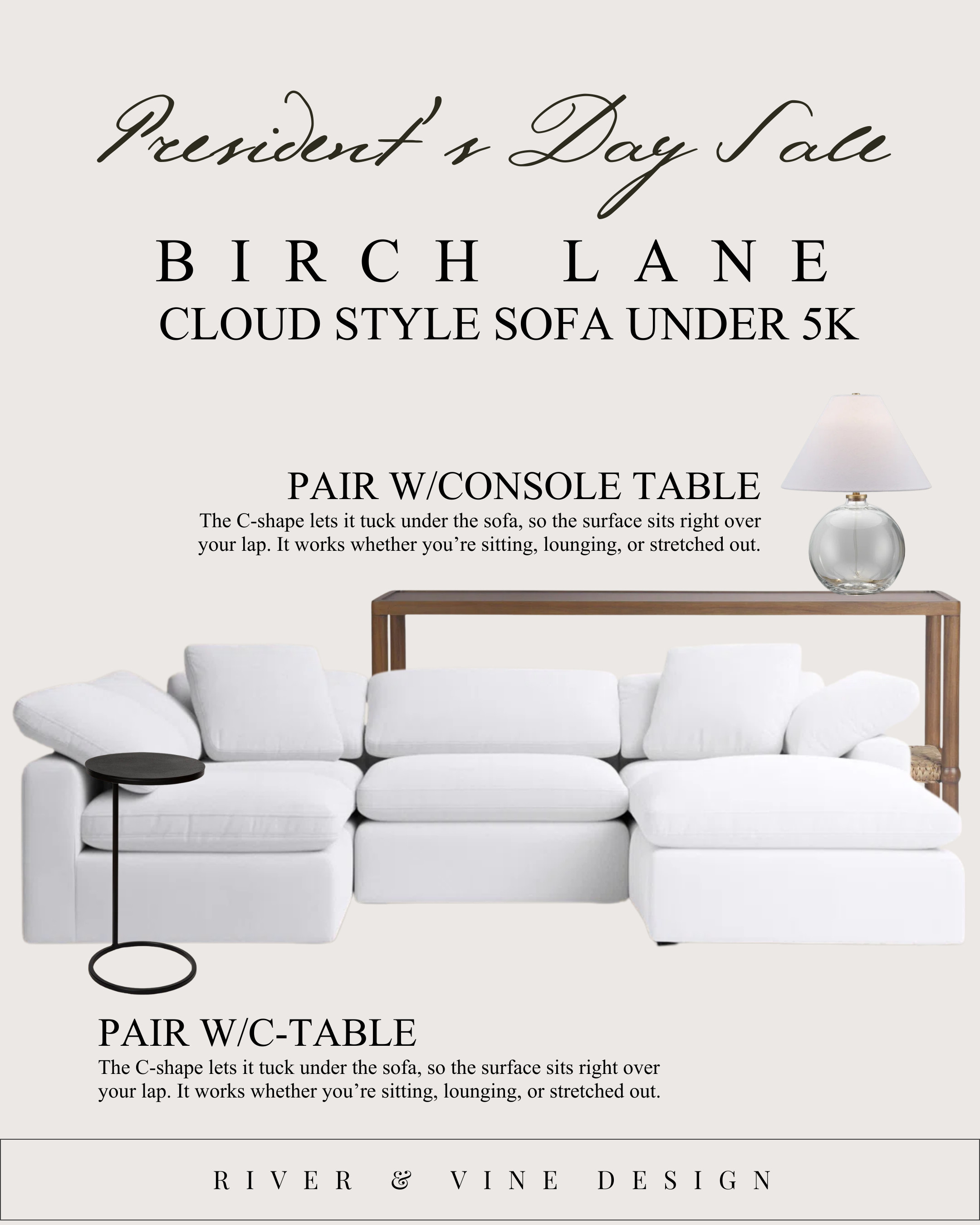 A Cloud-style sofa under $5K? Yes, please 🤍
And when you pair it with the right supporting pieces—like a console table and a C-table—you get comfort and function without clutter.

Why this combo works:
✔️ Extra surface space
✔️ Better flow
✔️ More flexibility
✔️ Everyday convenience

This is how you make a living room look styled and liveable.

Save this for your next refresh 

 #LTKHome