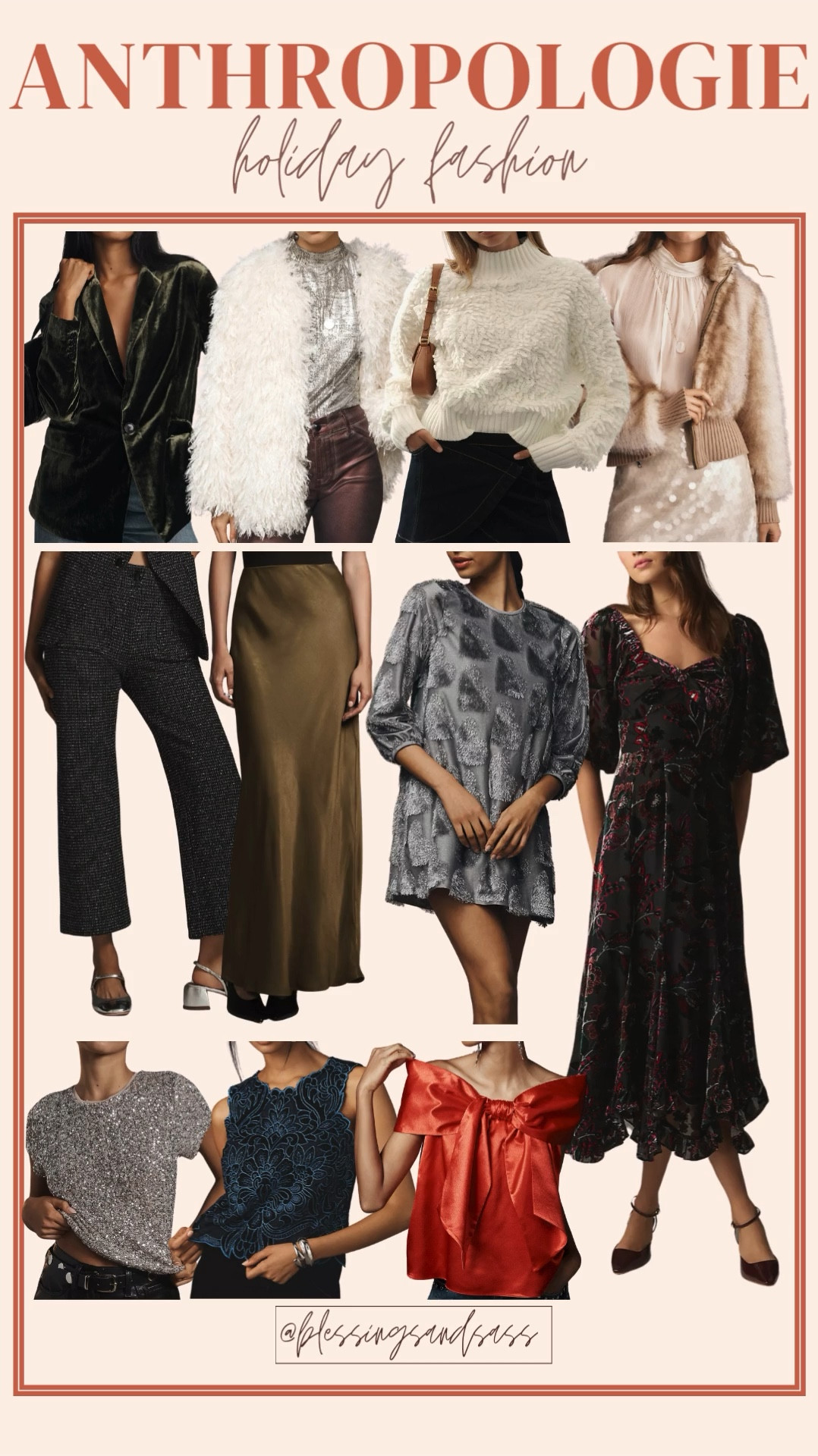 Anthropologie Holiday Fashion ❤️

Anthropologie, holiday, holiday fashion, holiday style, fashion, holiday outfit inspo, holiday ootd, women’s fashion, fur jacket, velvet blazer, sweater, metallic pants, satin skirt, mini dress, maxi dress, bow top, blouse



#LTKSeasonal #LTKStyleTip #LTKHoliday