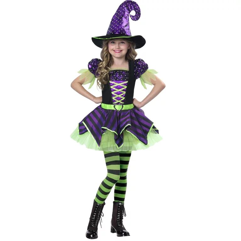 Goodmark Girls Child Halloween Fantasy Costumes Pretty Potion Witch Medium Size | Walmart (US)