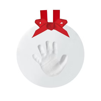 Pearhead Baby's Print Ornament - White: MDF Fiberboard, Indoor Use, Christmas Ornament, 6.5 x 6.5 x 1.75 Inches | Target