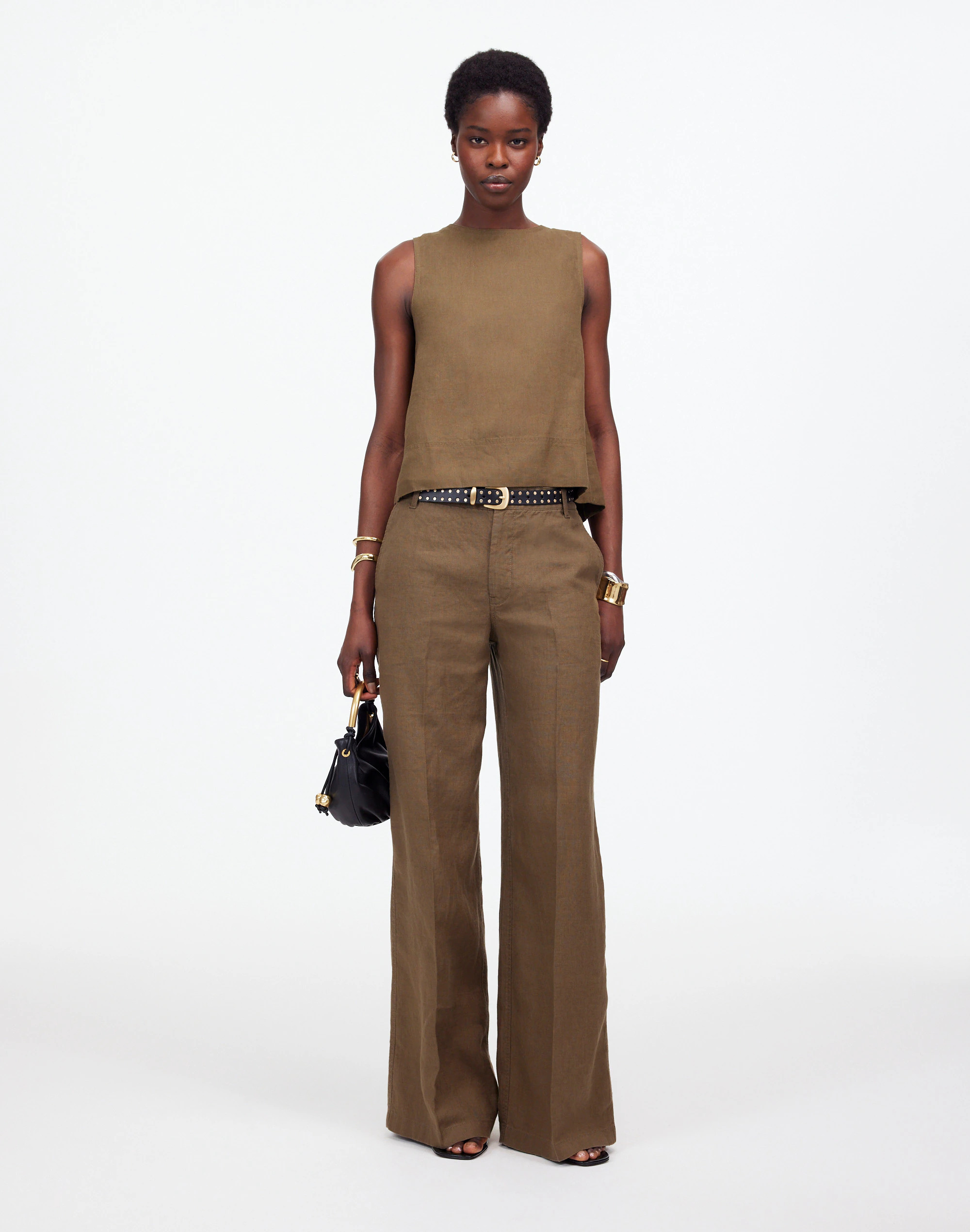 The Zoe Relaxed Wide Pant in 100% Linen | Madewell