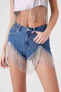 Rhinestone Fringe Denim Shorts | Forever 21 (US)
