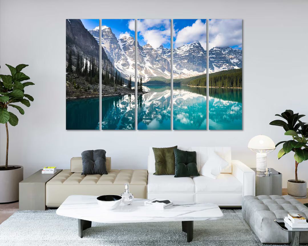 Banff National Park Art for Home Banff National Park Printing Art on Canvas Moraine Lake Modern B... | Etsy (CAD)