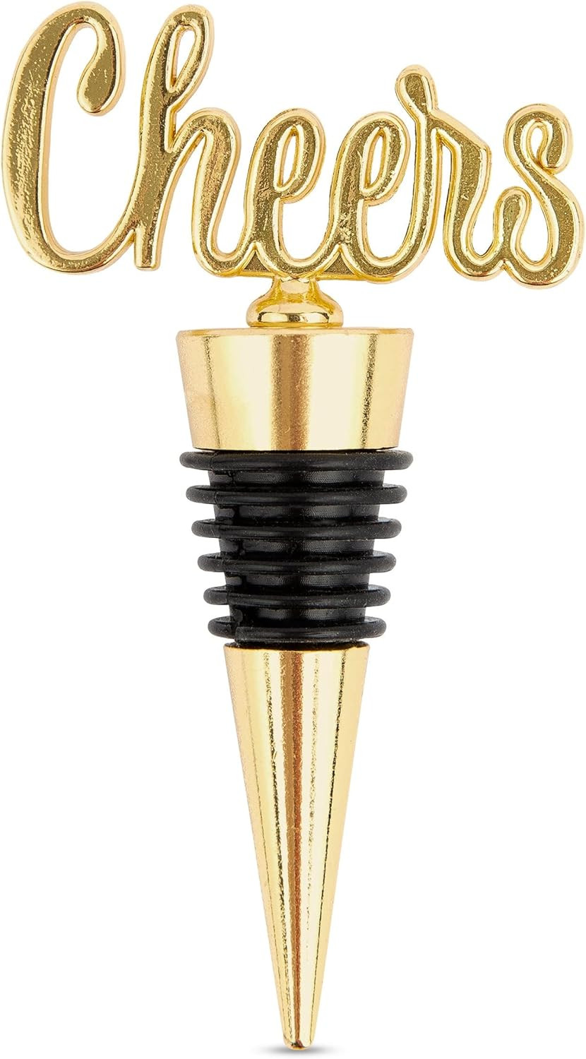 Weddingstar Gold Metal Wine Bottle Stopper - Cheers | Amazon (US)