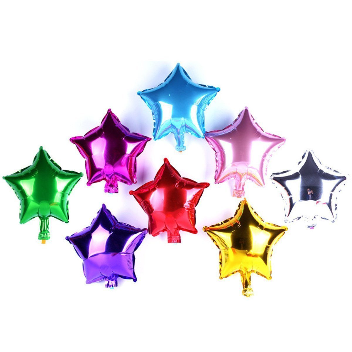 50 pcs 10 Inch Star Balloons, Foil Balloons Party Mylar Balloon Mixed Color for Wedding Birthday ... | Amazon (US)