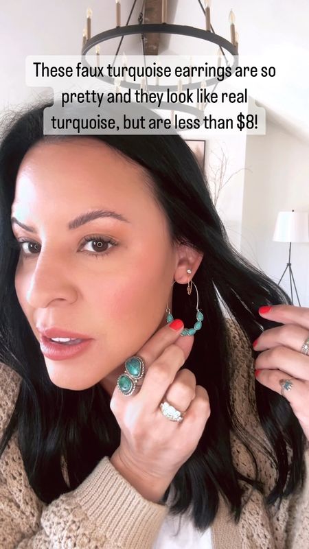 Loving these faux turquoise earrings (they look like real turquoise). They are less than $8! 

#LTKfindsunder50 #LTKmidsize #LTKVideo