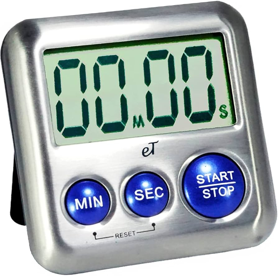 Elegant Digital Kitchen Timer Stainless Steel - Plumberry - Strong Magnetic Back - Kickstand - Lo... | Amazon (US)