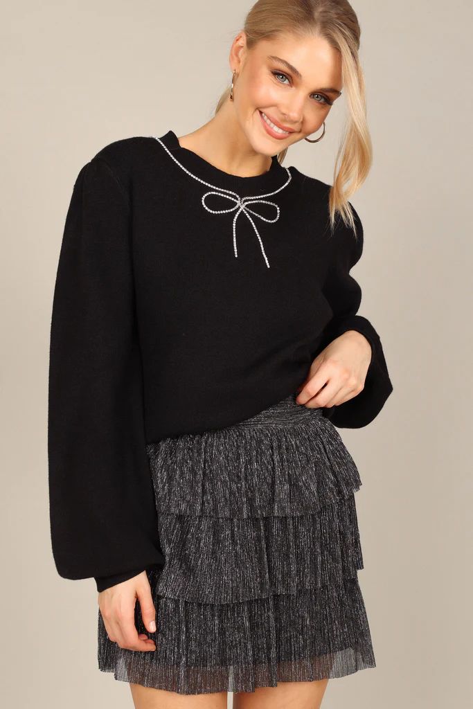 Rachael Tiered Mini Skirt - Black | Petal & Pup (US)