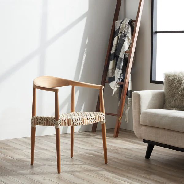 Safavieh Bandelier Light Oak Arm Chair | Bed Bath & Beyond