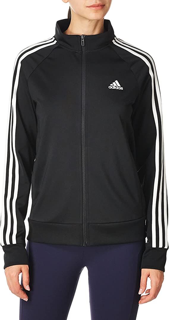 adidas Women's Essentials Warm-Up Slim 3-Stripes Track Top | Amazon (US)