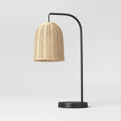 Addison Rattan Table Lamp Brown - Threshold&#8482; | Target