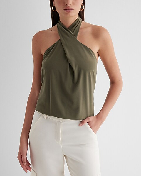 Twist Halter Neck Tank | Express